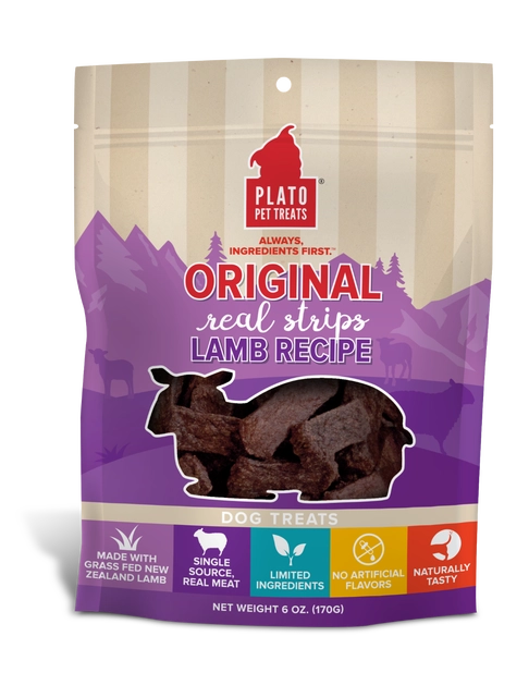 Plato Original Real Strips Dog Treats 6oz