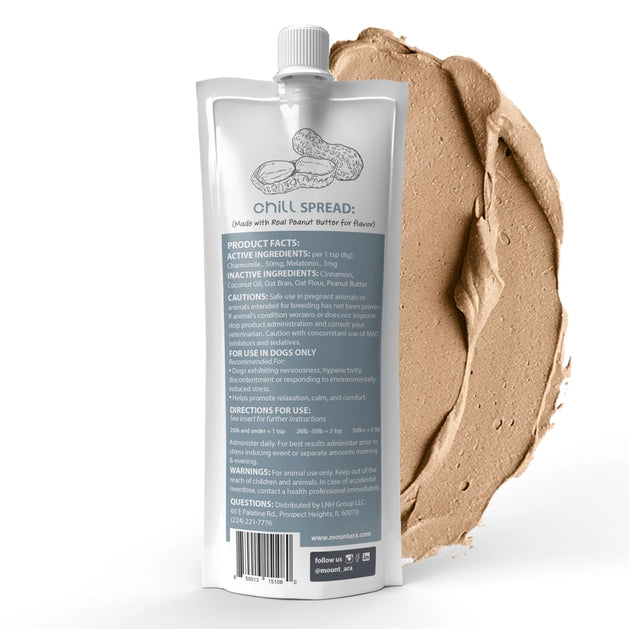 Mount Ara Chill Calming Dog Peanut Butter Squeeze Pouch 8oz