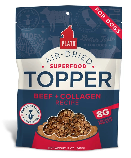 Plato Air-Dried Superfood & Collagen Dog Food Topper 12oz