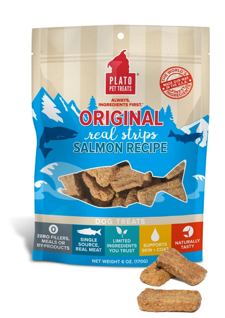 Plato Original Real Strips Dog Treats 6oz
