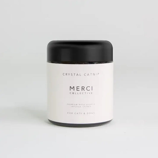 Merci Collective Rose Quartz Infused Catnip Jar