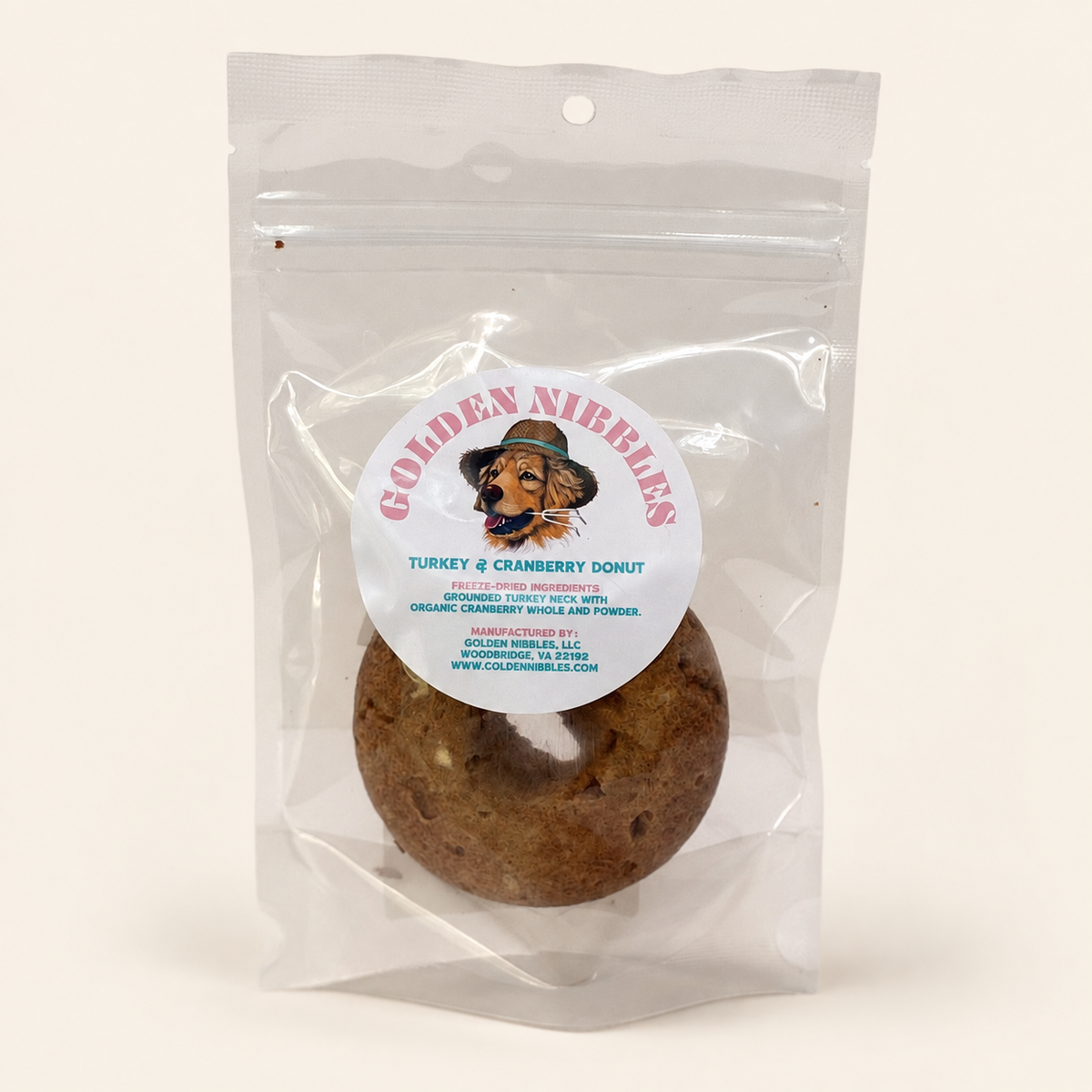 Turkey & Cranberry Donut Pet Treat