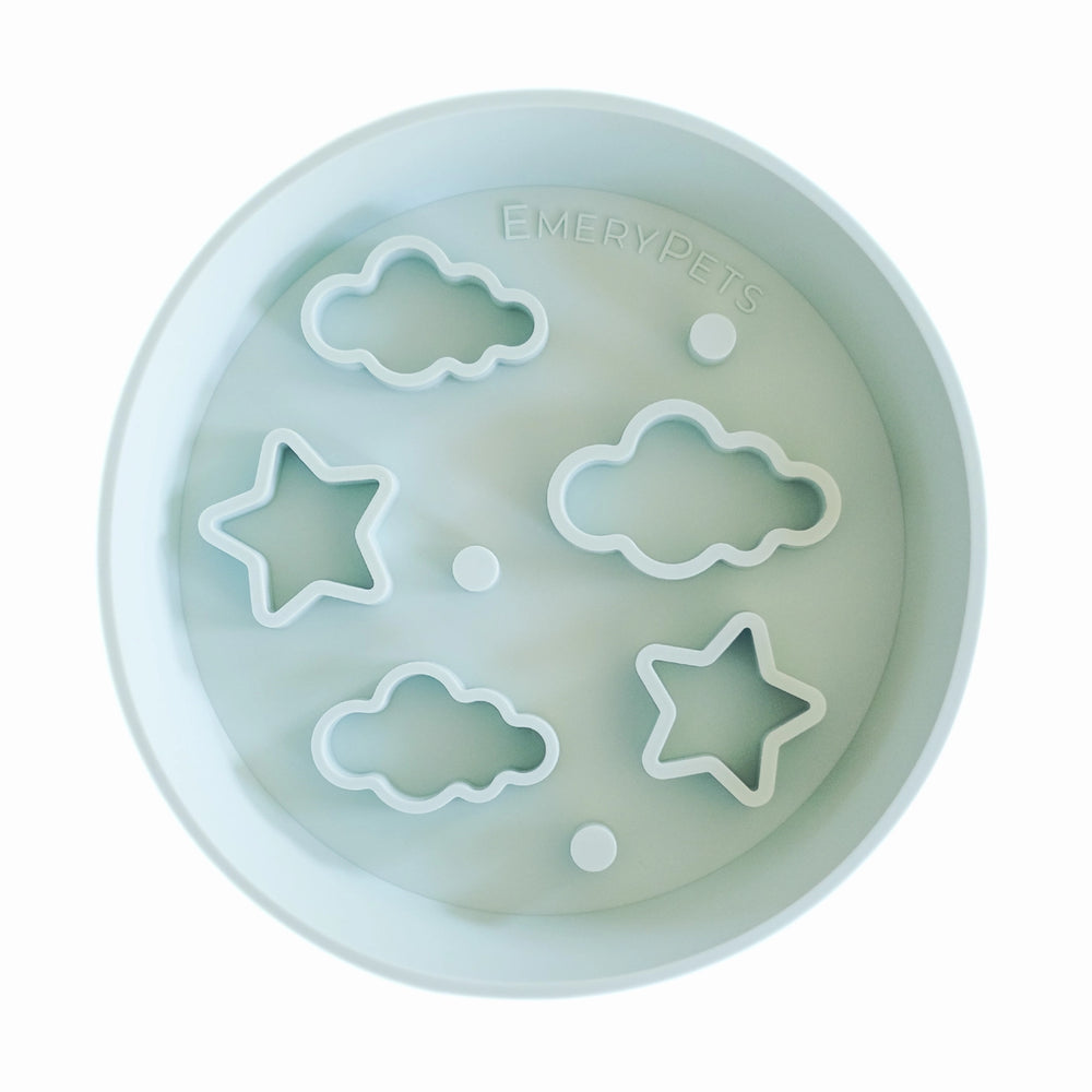 Pet Pawcuterie Board | Emery Pets Star + Cloud Slow Feeder Bowl