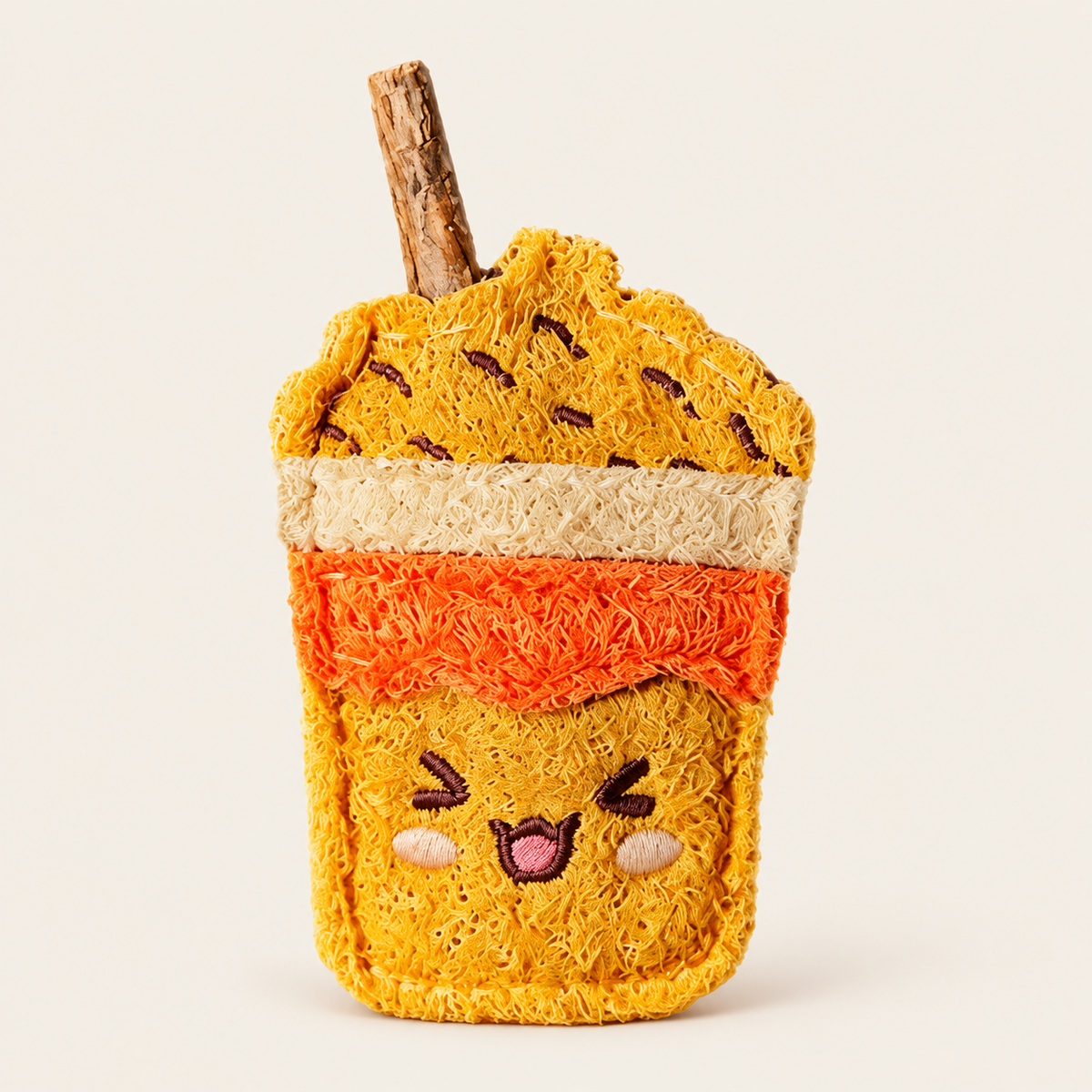 Cute Coffee Cup Loofah Cat Toy