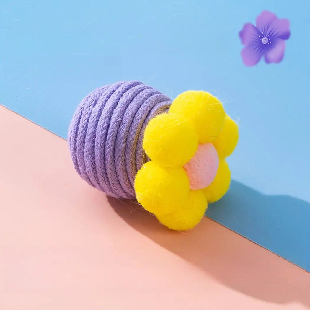 Flower with Bell Interactive Cat Toy Ball
