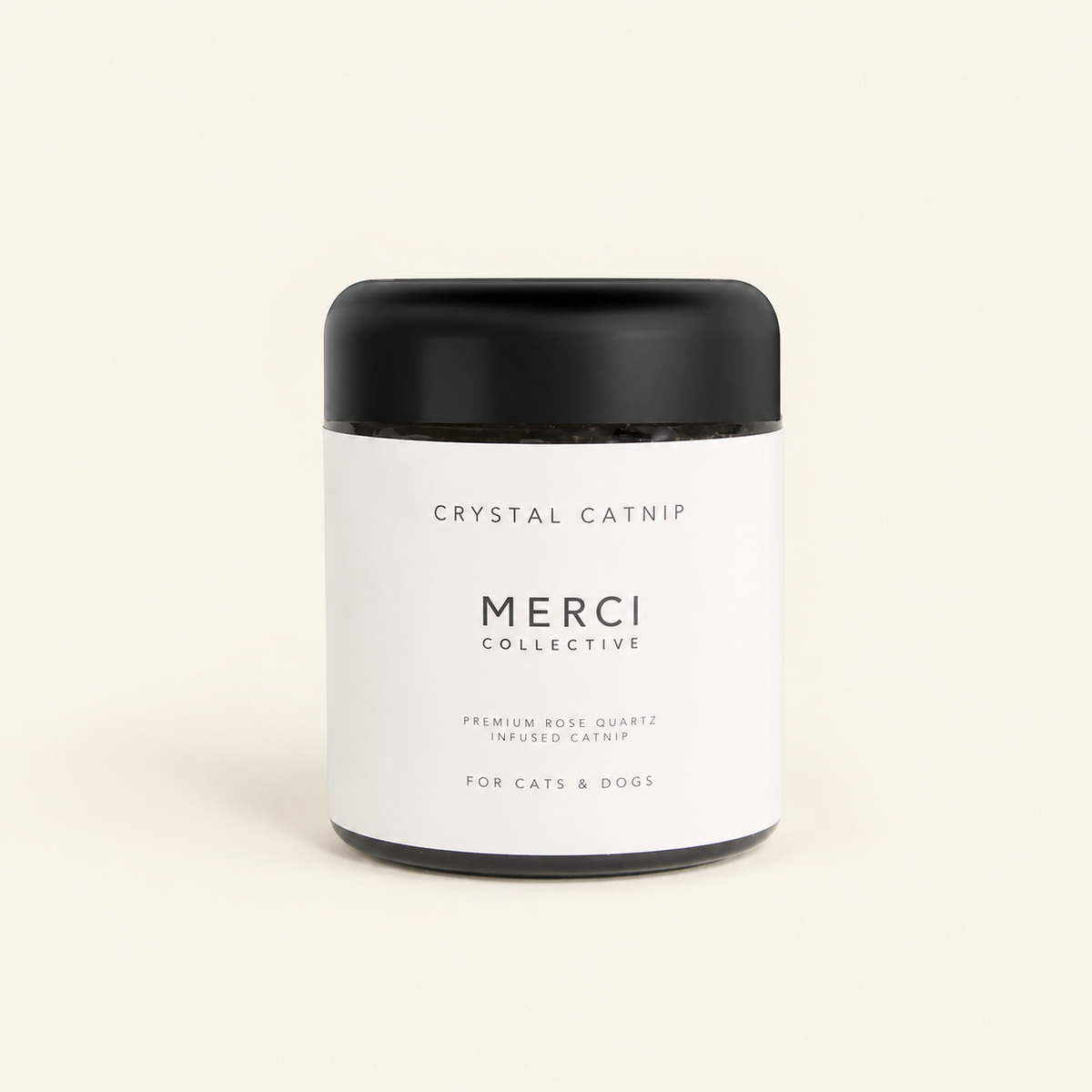 Merci Collective Rose Quartz Infused Catnip Jar