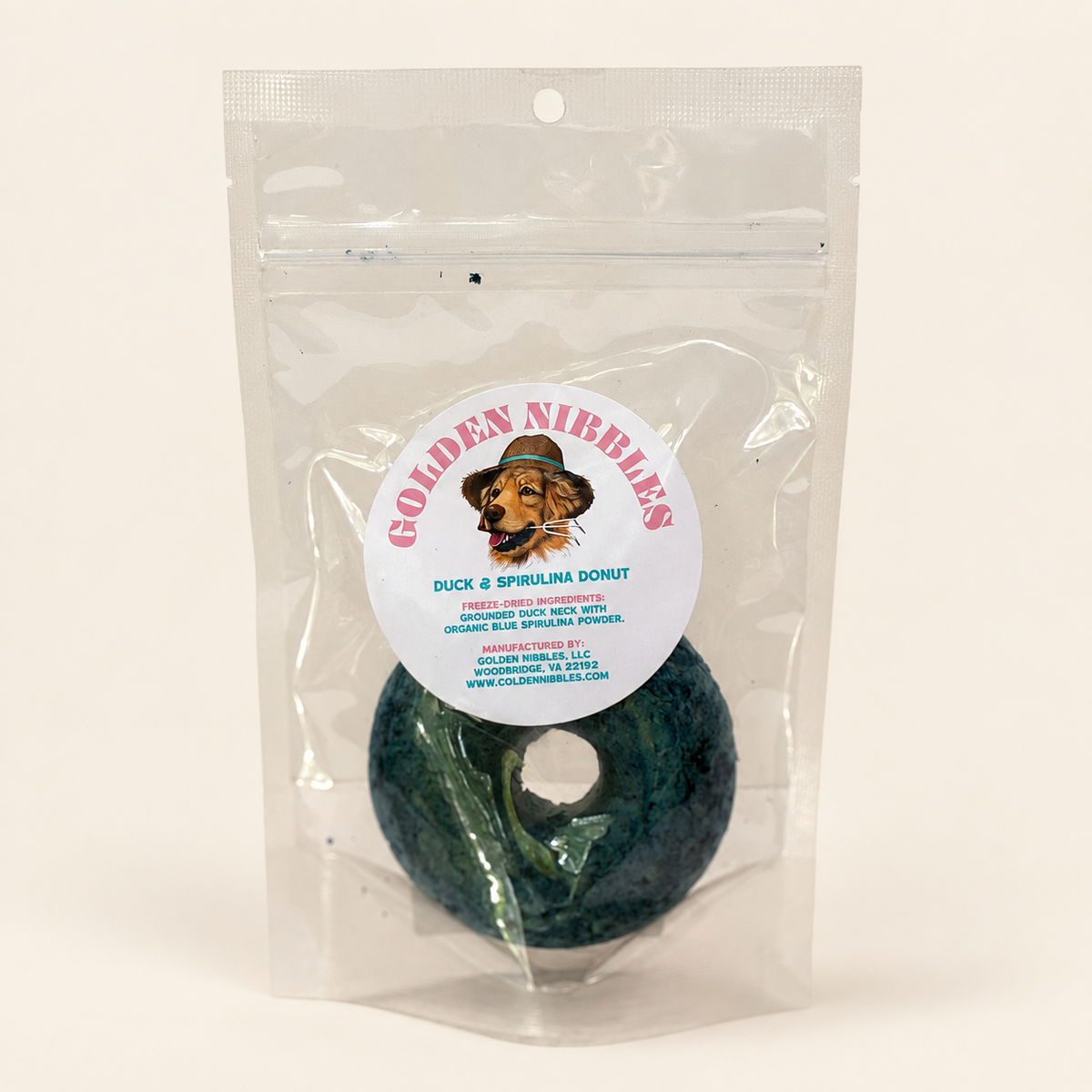 Duck & Spirulina Donut Pet Treat