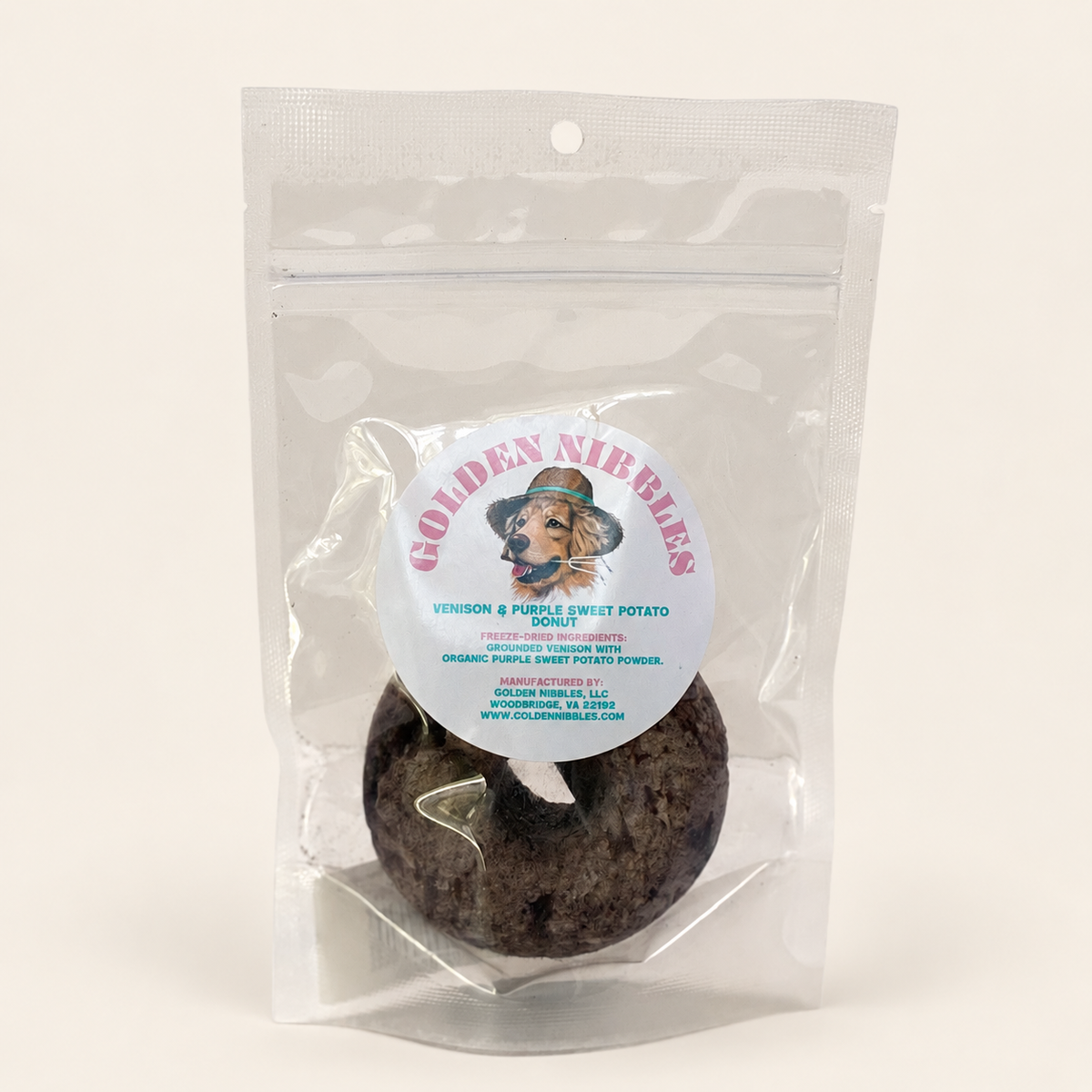 Venison & Purple Sweet Potato Donut Pet Treat