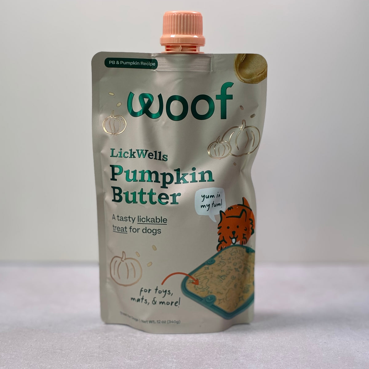 Woof Lickwells Spreadable Dog Treat / Pumpkin Butter