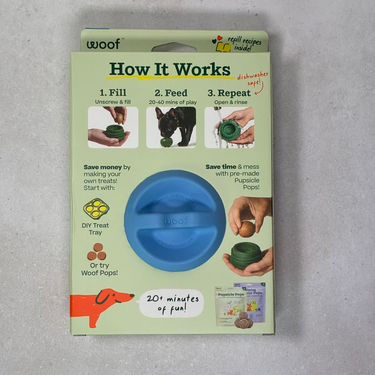 Woof The Pupsicle Dog Enrichment Toy