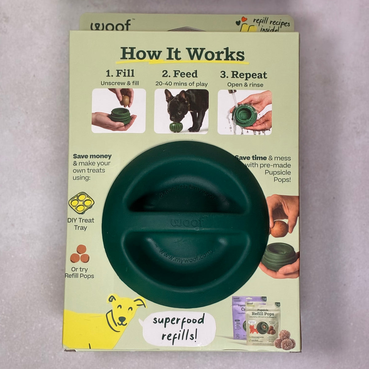 Woof The Pupsicle Dog Enrichment Toy
