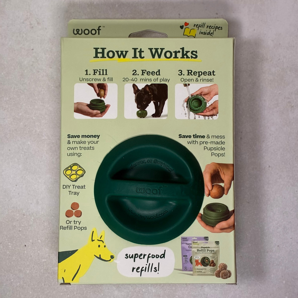 Woof The Pupsicle Dog Enrichment Toy