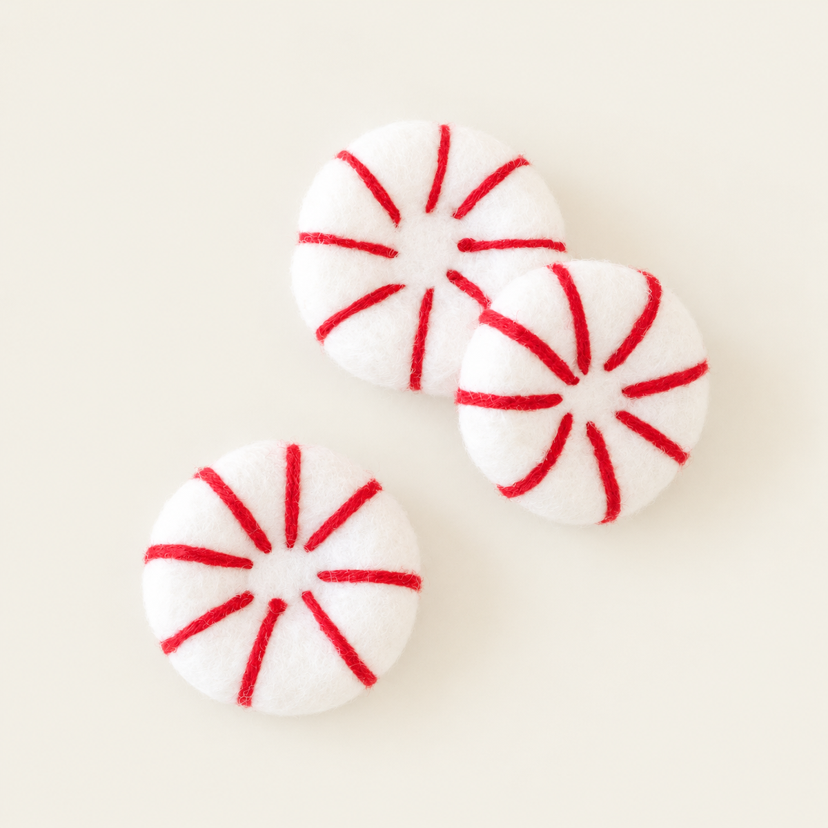 Peppermints Wool Cat Toy Set