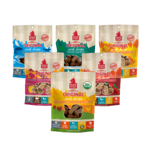 Plato Original Real Strips Dog Treats 6oz