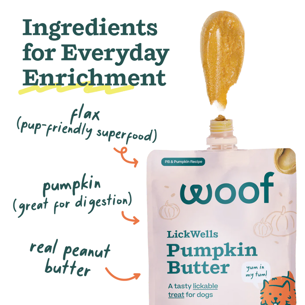Woof Lickwells Spreadable Dog Treat / Pumpkin Butter