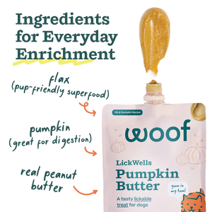 Woof Lickwells Spreadable Dog Treat / Pumpkin Butter