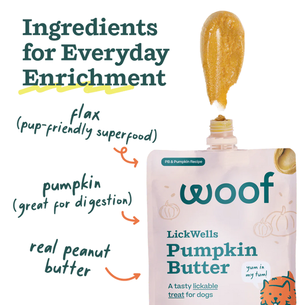 Woof Lickwells Spreadable Dog Treat / Pumpkin Butter