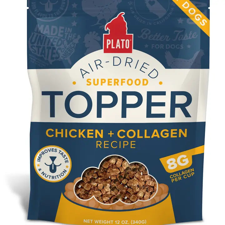Plato Air-Dried Superfood & Collagen Dog Food Topper 12oz