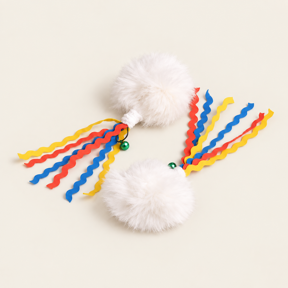 Fluffy Pom Pom Plush Cat Toy