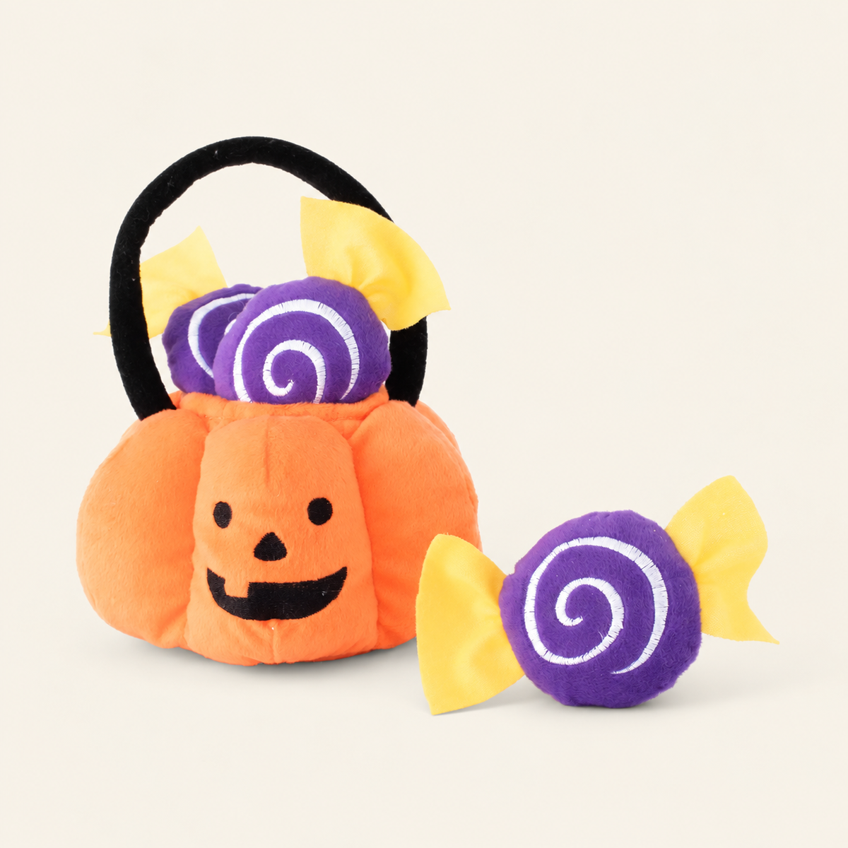 Trick-Or-Treat Basket Burrow Plush Dog Toy // ZippyPaws