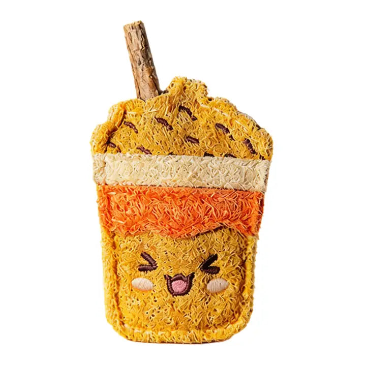 Cute Coffee Cup Loofah Cat Toy
