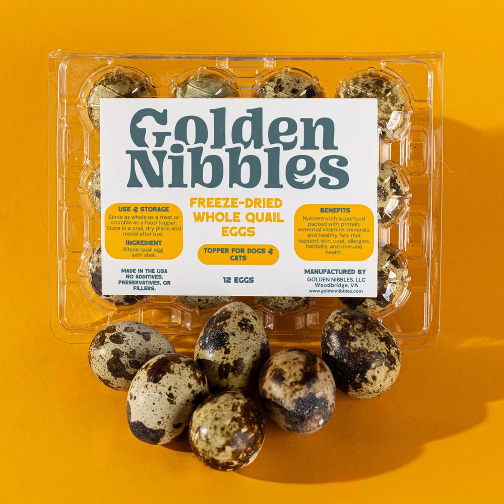 Golden Nibbles Freeze Dried Quail Egg 12ct Case